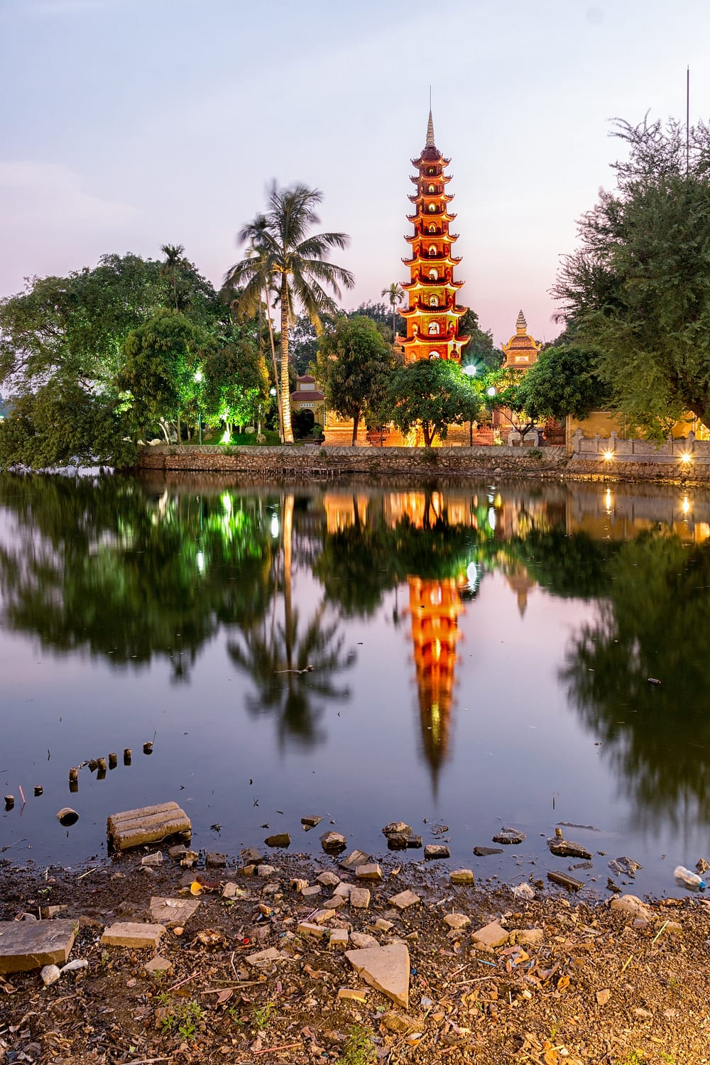 Tran Quoc Pagoda Twilight - West Lake - Hanoi, Vietnam